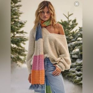 American Eagle Whoa So Cozy Waffle V-
Neck Sweater